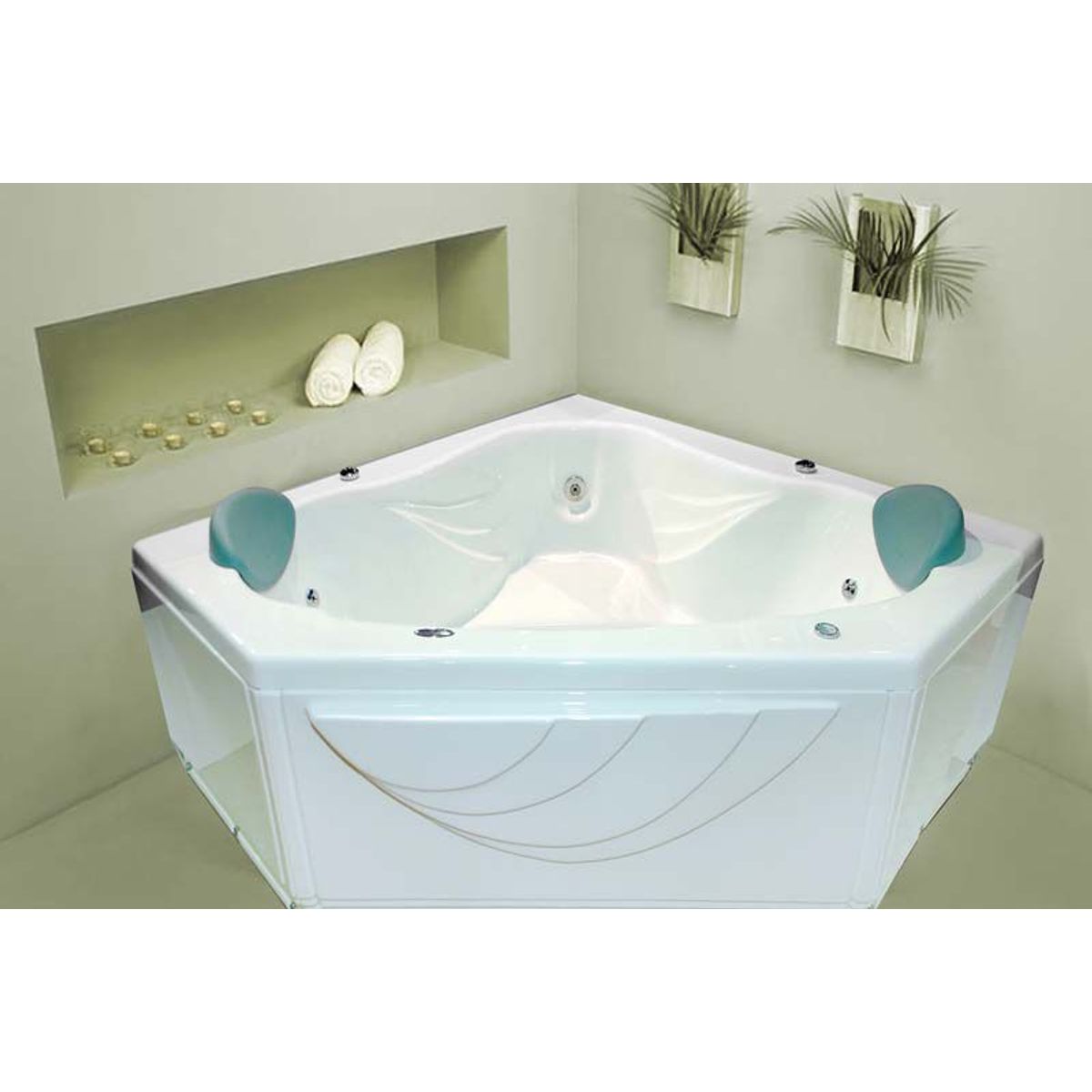 Banheira de Canto Hidromassagem Kanthocril II Standard, marca Ouro Fino - Foto Principal