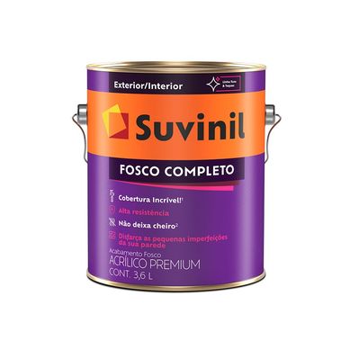 Tinta Fosco Exterior e Interior Fosco Completo Premium 3,6L Branco