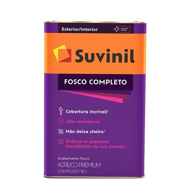Tinta Fosco Exterior e Interior Fosco Completo Premium 18L Branco
