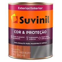Esmalte Sintético Acetinado Marrom Barroco 900ml Cor e Proteção Premium Madeiras e Metais Suvinil