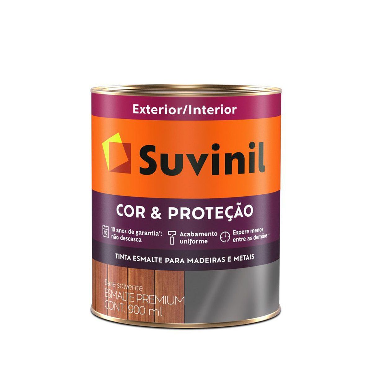 Suvinil Esmalte Cor&Proteção Brilhante Azul Rey 0,9L, marca Suvinil - Foto 2