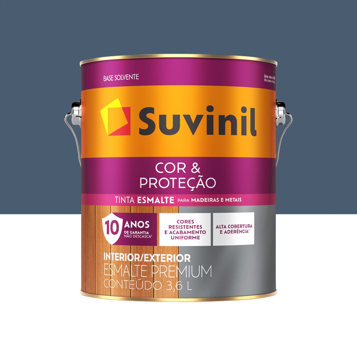 Suvinil Esmalte Cor&Proteção Brilhante Azul Rey 3,6L, marca Suvinil - Foto Principal