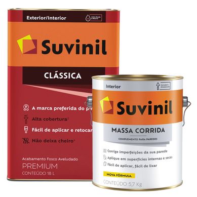 Tinta Latex Clssica 18L + Massa Corrida 5,7Kg