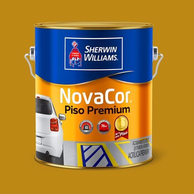Tinta Fosco Exterior e Interior Novacor Piso 3,6L Cimento Amarelo