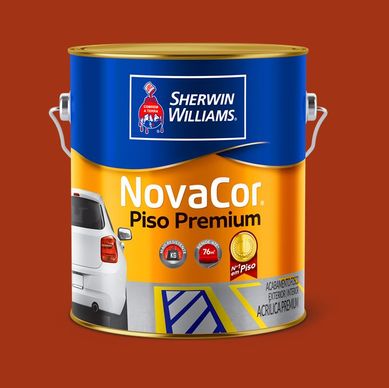 Tinta Fosco Exterior e Interior Novacor Piso 3,6L Cimentado Vermelho