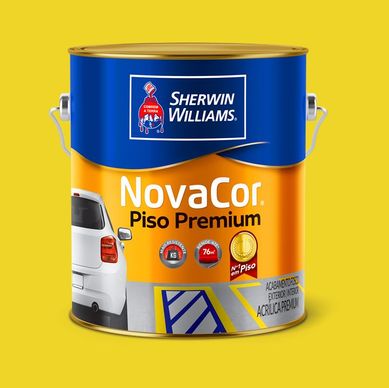 Tinta Fosco Exterior e Interior Novacor Piso 3,6L Amarelo Demacaro