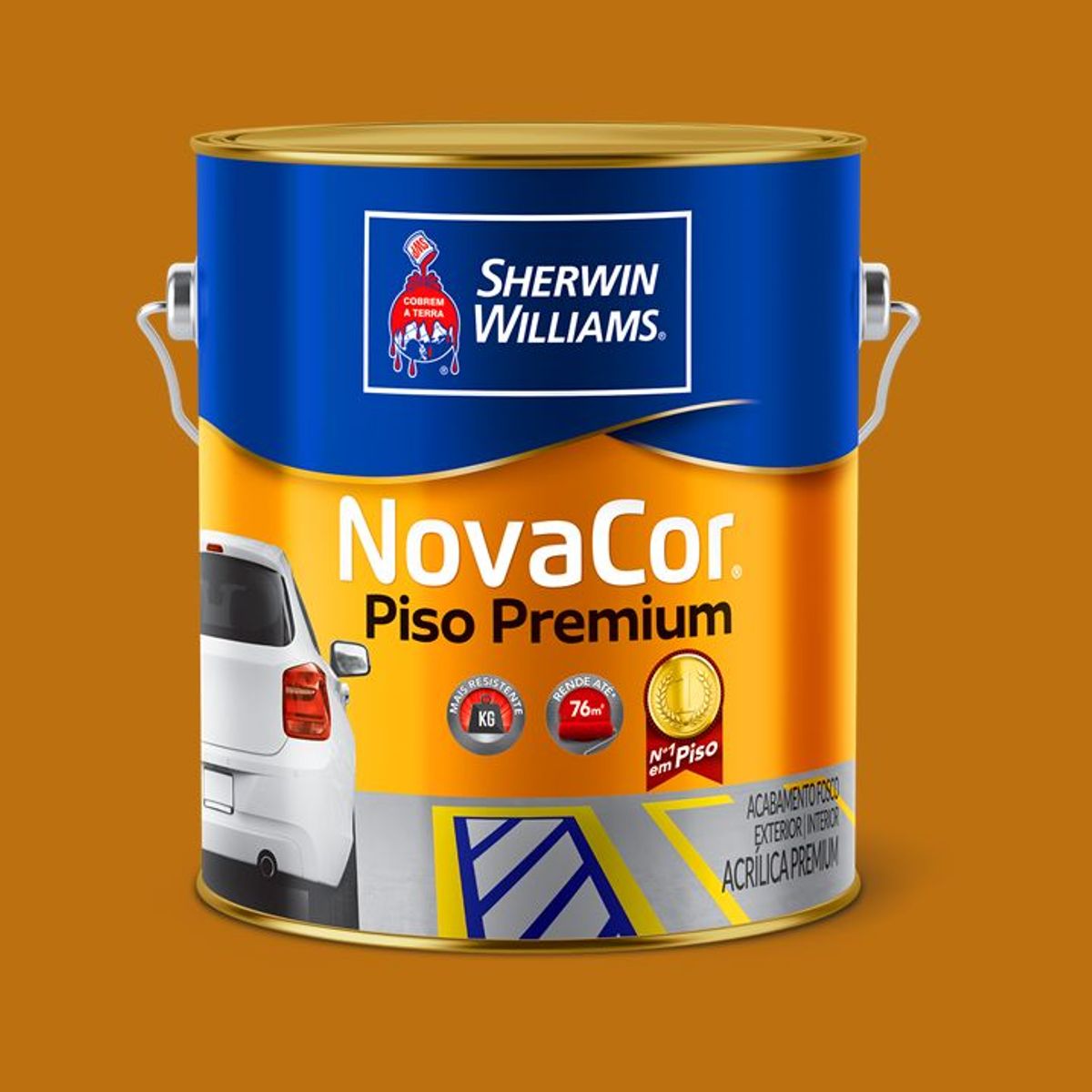 Tinta para piso Castor Fosco Exterior e Interior Novacor Piso 3,6L Sherwin Williams, marca Sherwin Williams - Foto Principal