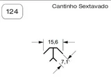 Cantoneira Sextavada de Alumínio para Azulejo 3m Azul e Bronze