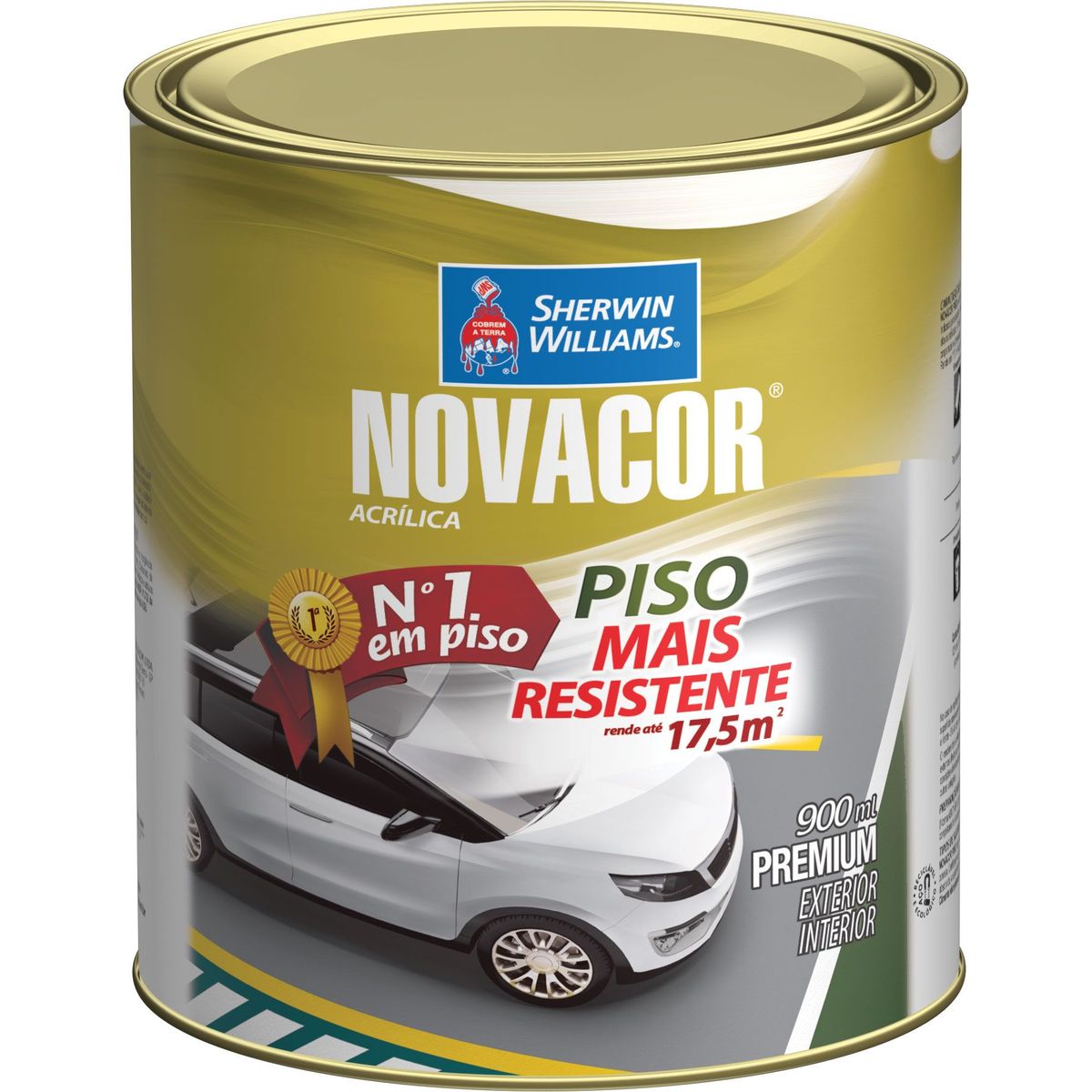 Tinta para piso Azul Fosco Exterior e Interior Novacor Piso 900ml Sherwin Williams, marca Sherwin Williams - Foto Principal