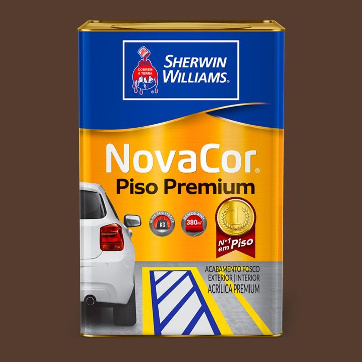 Tinta para piso Marrom Fosco Exterior e Interior Novacor Piso 18L Sherwin Williams, marca Sherwin Williams - Foto Principal