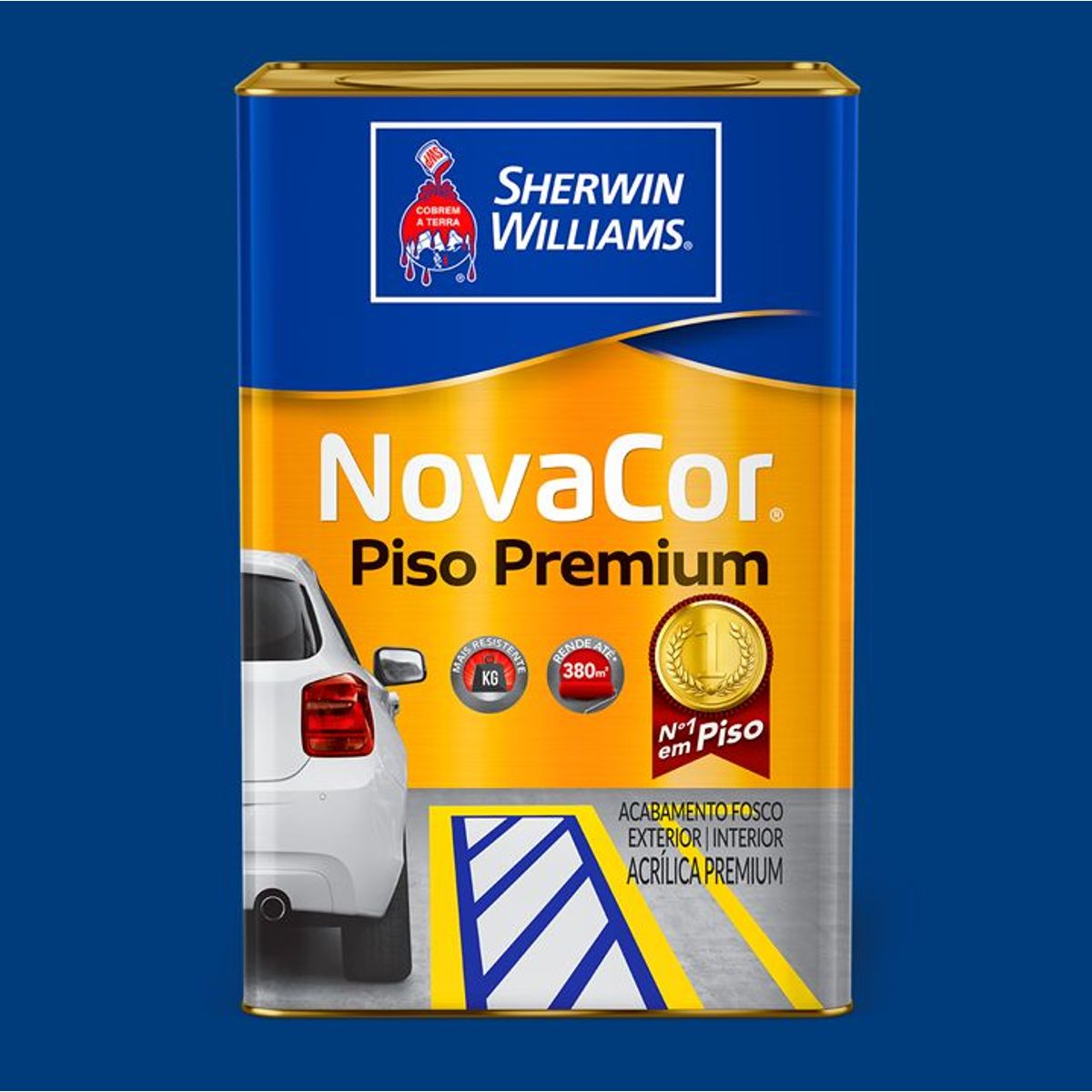 Tinta para piso Azul Fosco Exterior e Interior Novacor Piso 18L Sherwin Williams, marca Sherwin Williams - Foto Principal