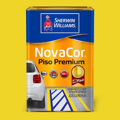 Tinta Fosco Exterior e Interior Novacor Piso 18L Amarelo Demarcao