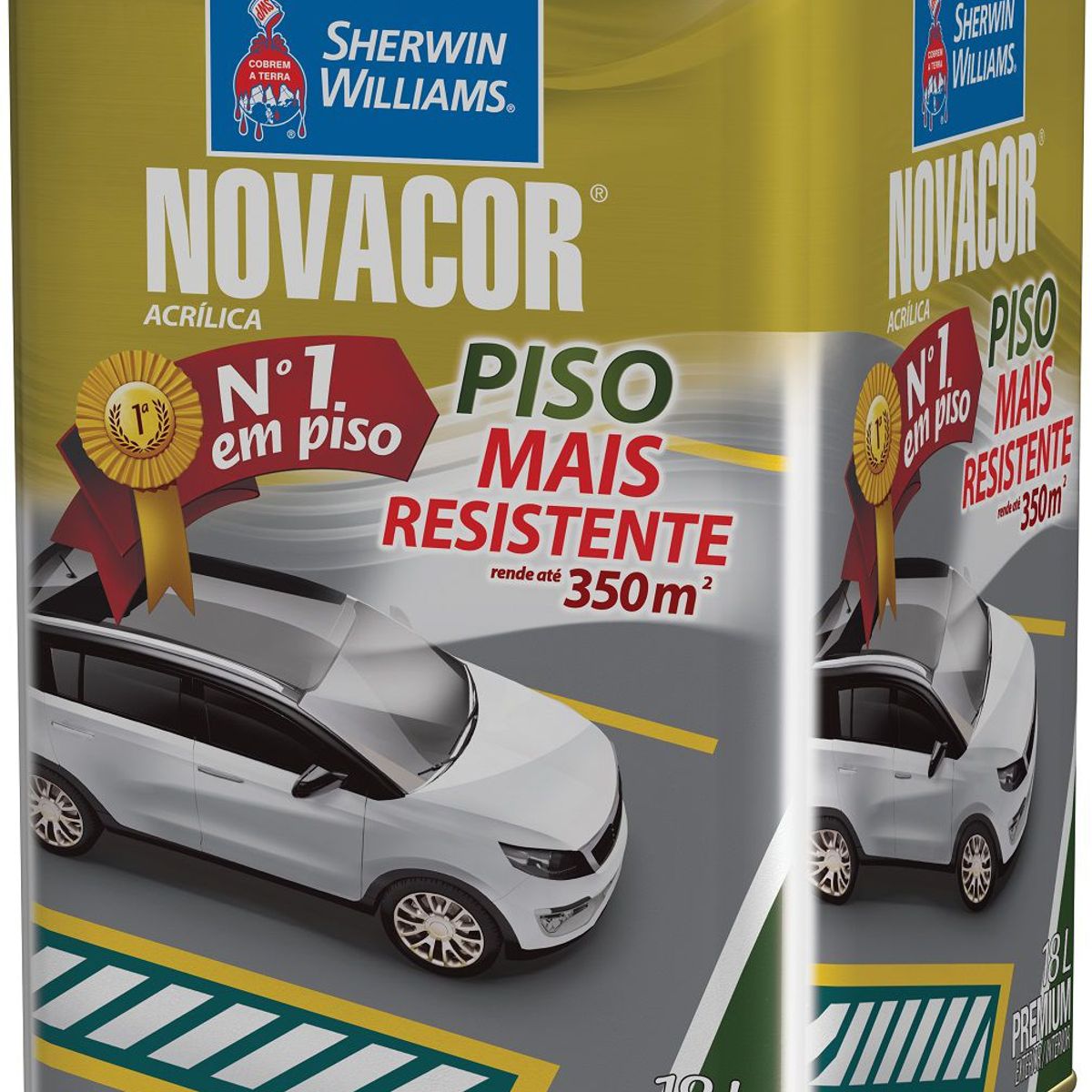 Tinta para piso Chumbo Fosco Exterior e Interior Novacor Piso 18L  Sherwin Williams, marca Sherwin Williams - Foto Principal