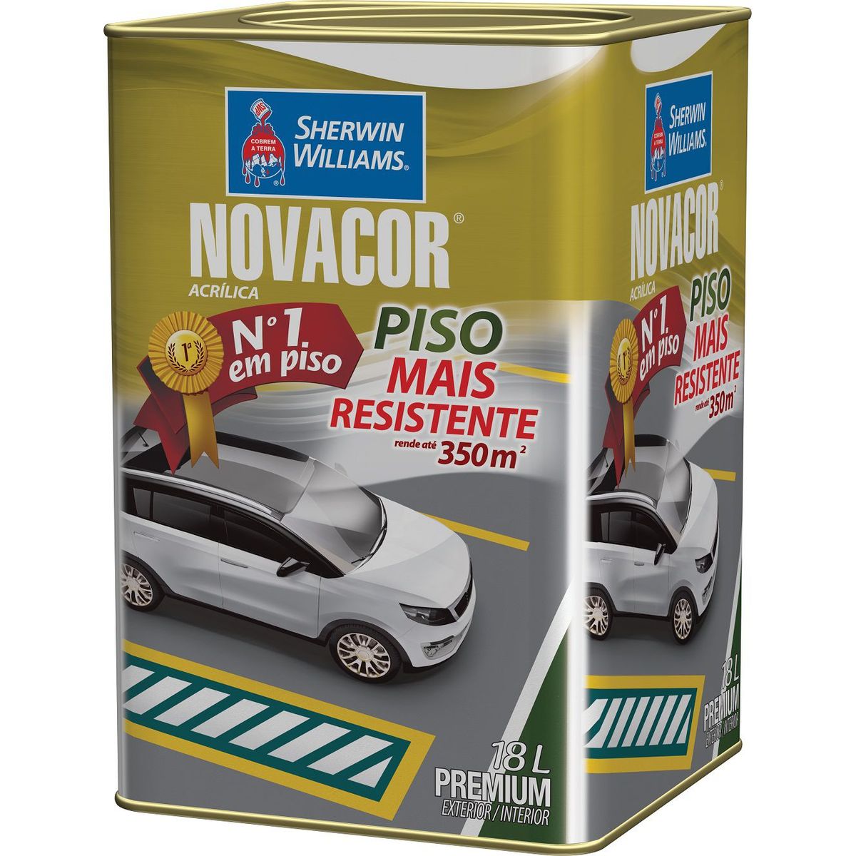Tinta para piso Chumbo Fosco Exterior e Interior Novacor Piso 18L  Sherwin Williams, marca Sherwin Williams - Foto Principal