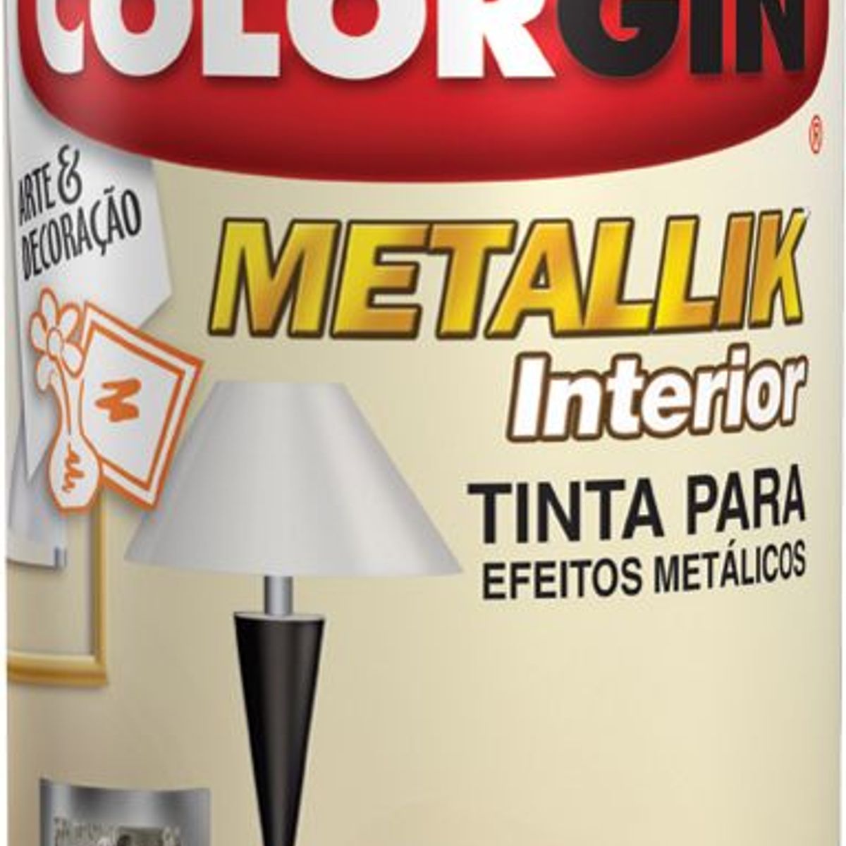 Spray 350ml Metallik Brilhante Dourado, marca Color Gin - Foto Principal