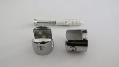 Suporte para Prateleira Vidro com 2 Peas, Cromado, 8mm