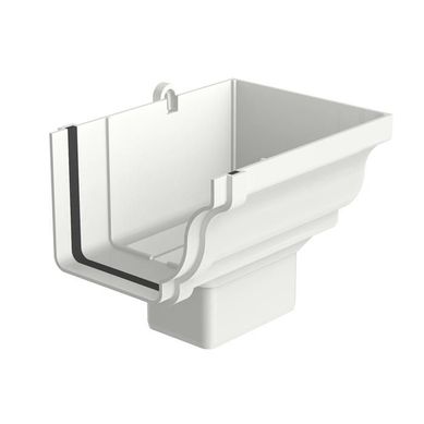 Bocal Retangular Aquapluv Style Direita 17,7x13,3x14,95cm Branco