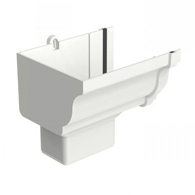 Bocal Retangular Aquapluv Style Esquerda 17,7x13,3x14,95cm Branco