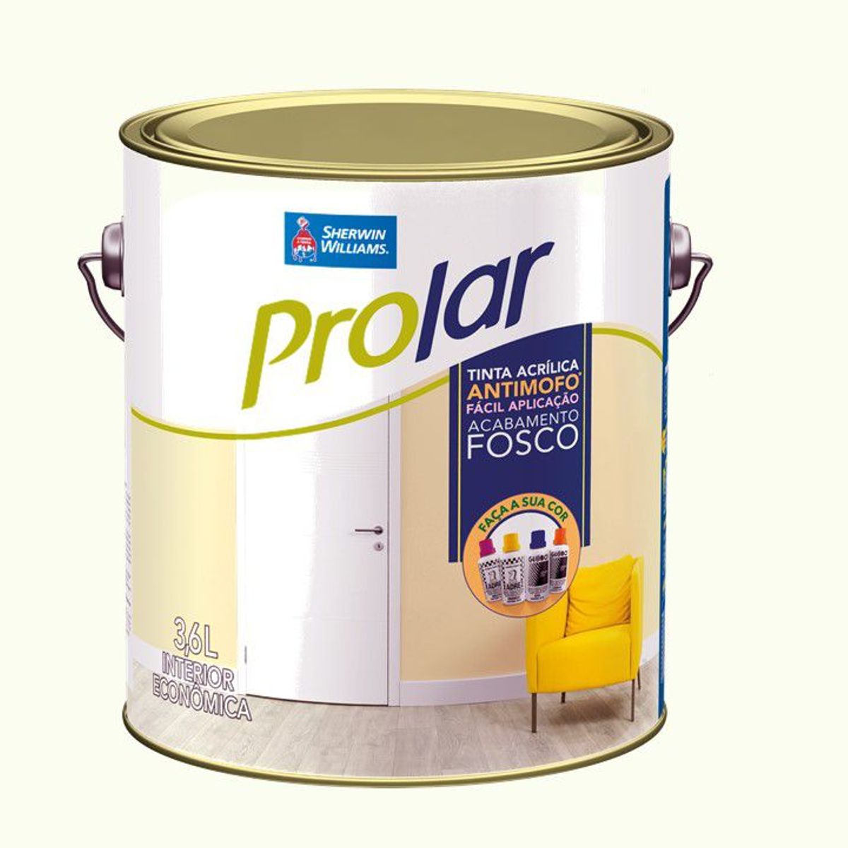 Vinil Acr Prolar Branco Gelo, marca Sherwin Williams - Foto Principal
