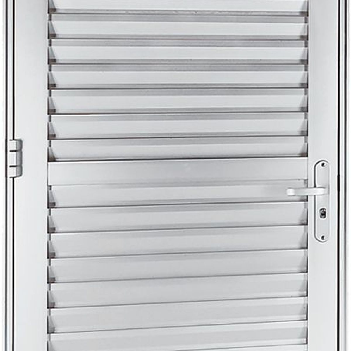 Porta Veneziana Ventilada Alumínio Esquerda 216x88x5,4cm Alumifort, marca Sasazaki - Foto Principal