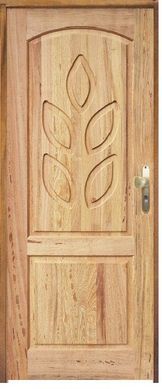 Porta Montada de Giro Madeira Macica Angelim Natural Esquerda 210x82x12cm Renascer