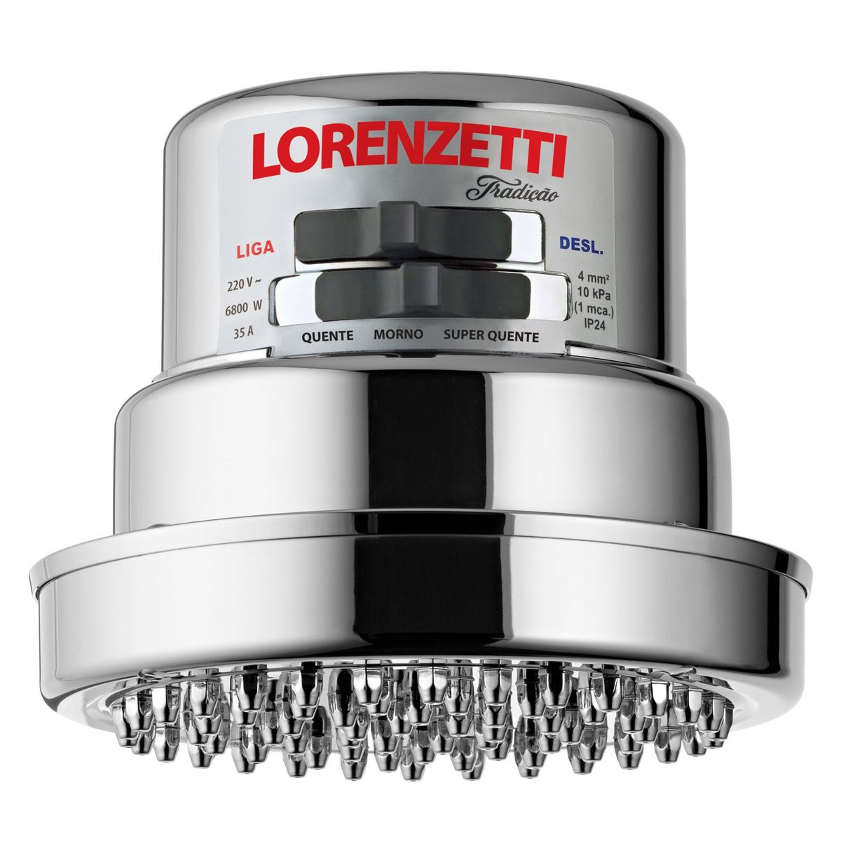 Chuveiro Elétrico Tradição sem Cano 220V 6800W Cromado, marca Lorenzetti - Foto Principal