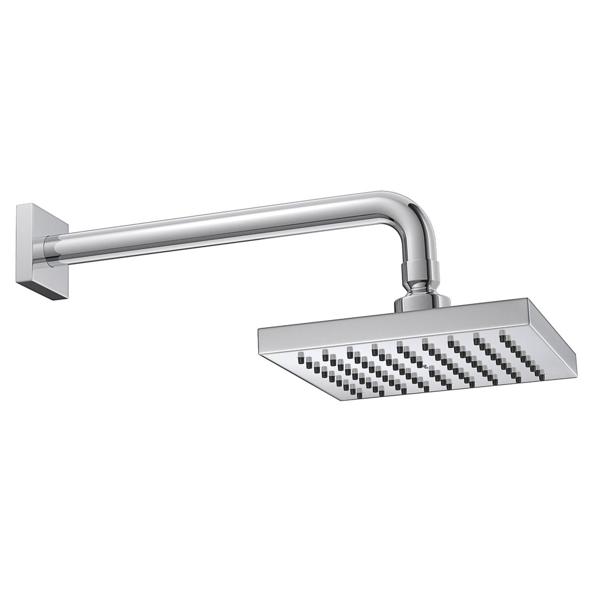 Ducha Quadrada de Parede Cromada com Tubo Cubo, marca Deca - Foto Principal
