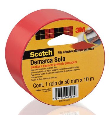 Fita para Demarcao de Solo 5, Vermelho Vermelho