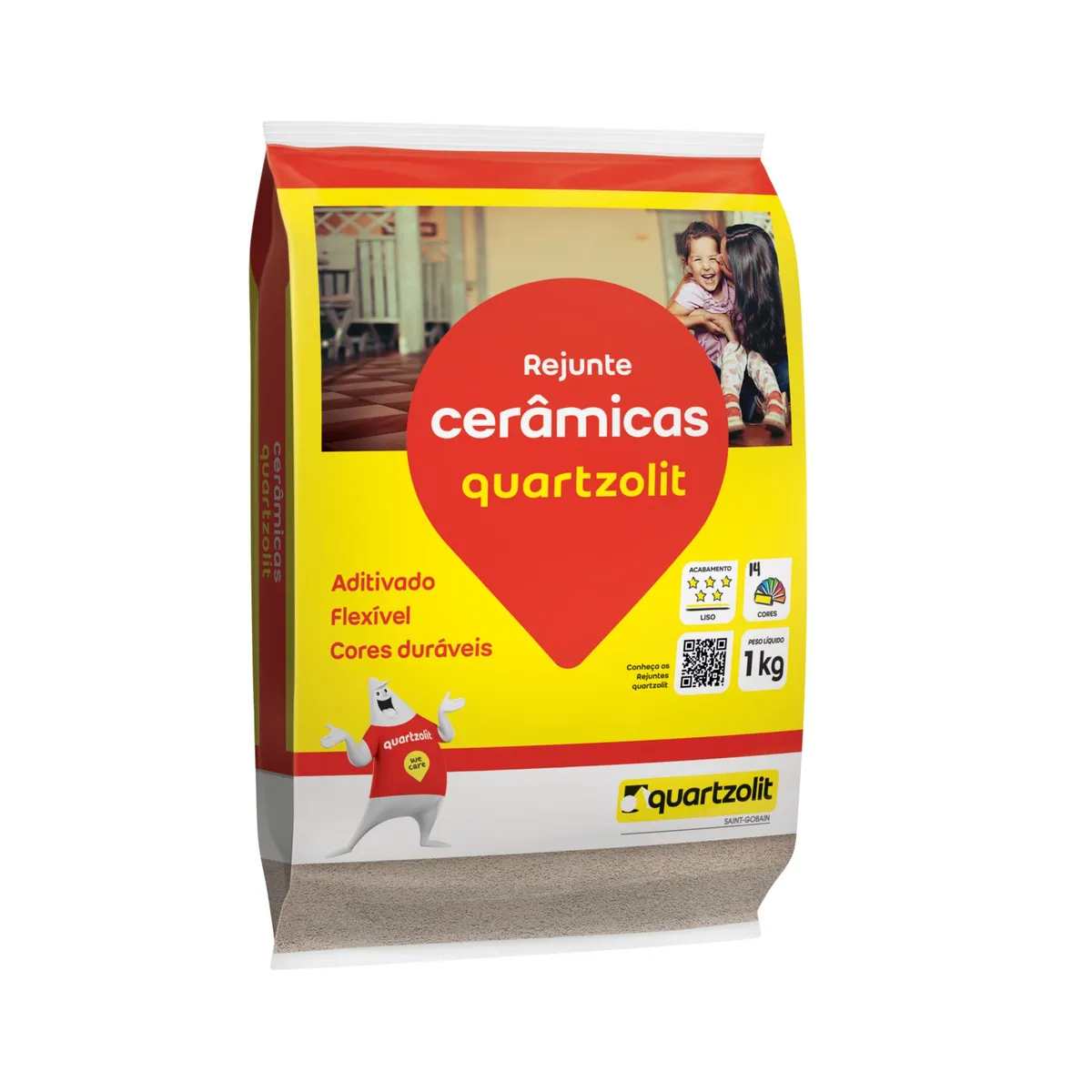 Rejunte Flexível, Cinza Platina, 1kg, marca Weber Quartzolit - Foto Principal