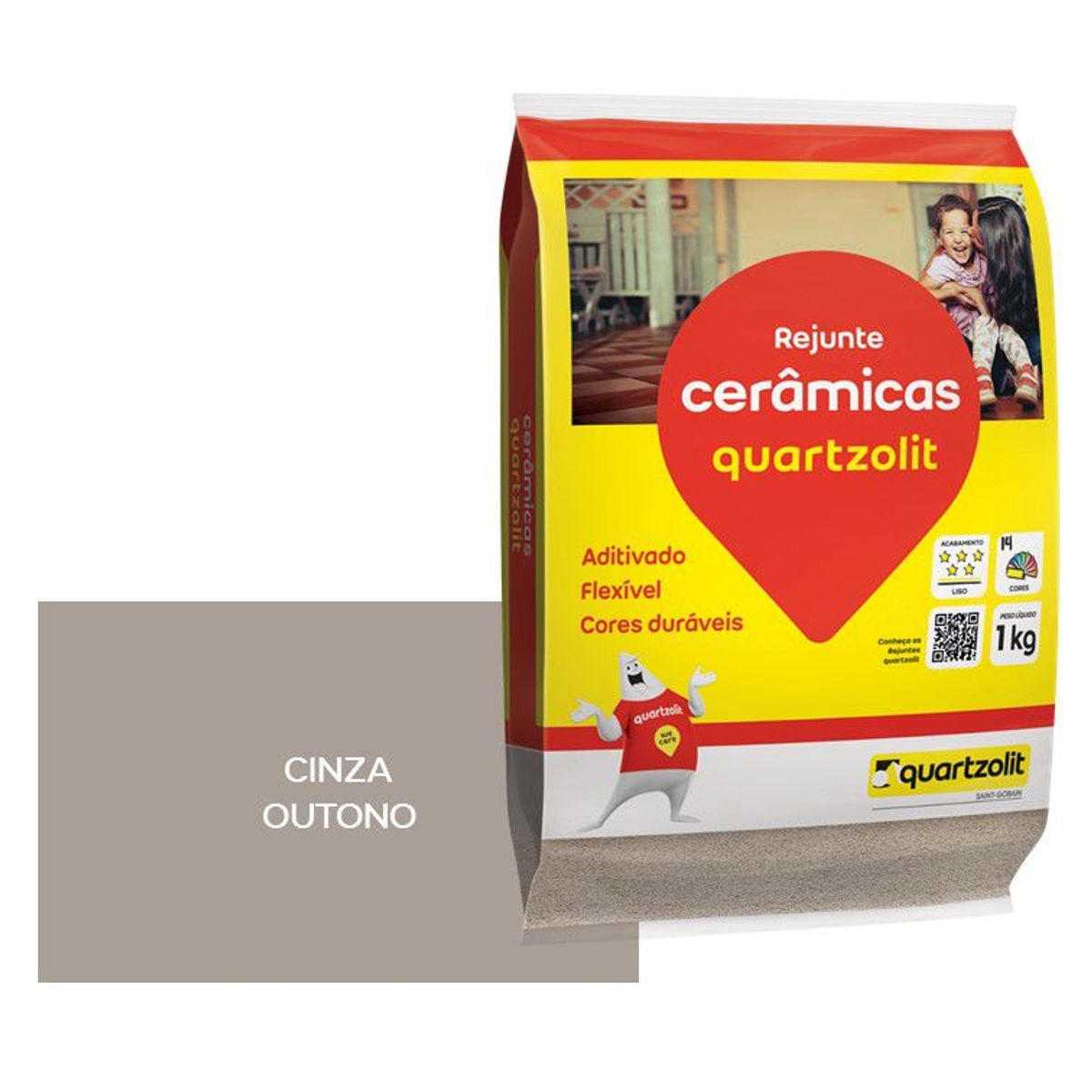 Rejunte Flexível, Cinza Outono, 1kg, marca Weber Quartzolit - Foto 2