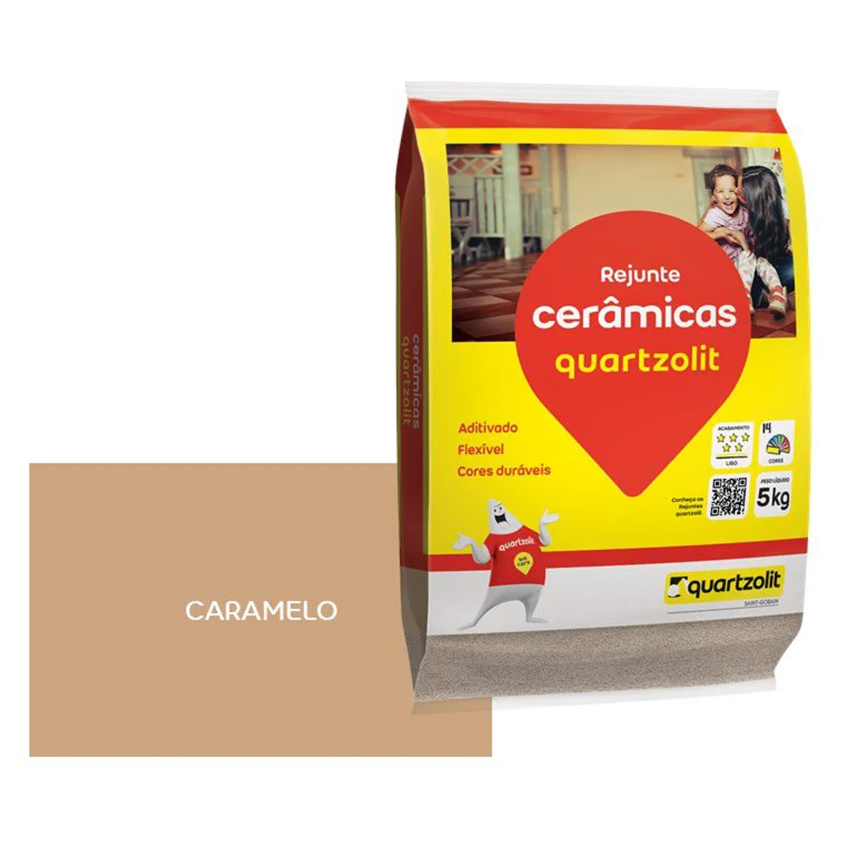 Rejunte Flexível, Caramelo, 5kg, Caramelo, 5kg, marca Weber Quartzolit - Foto Principal