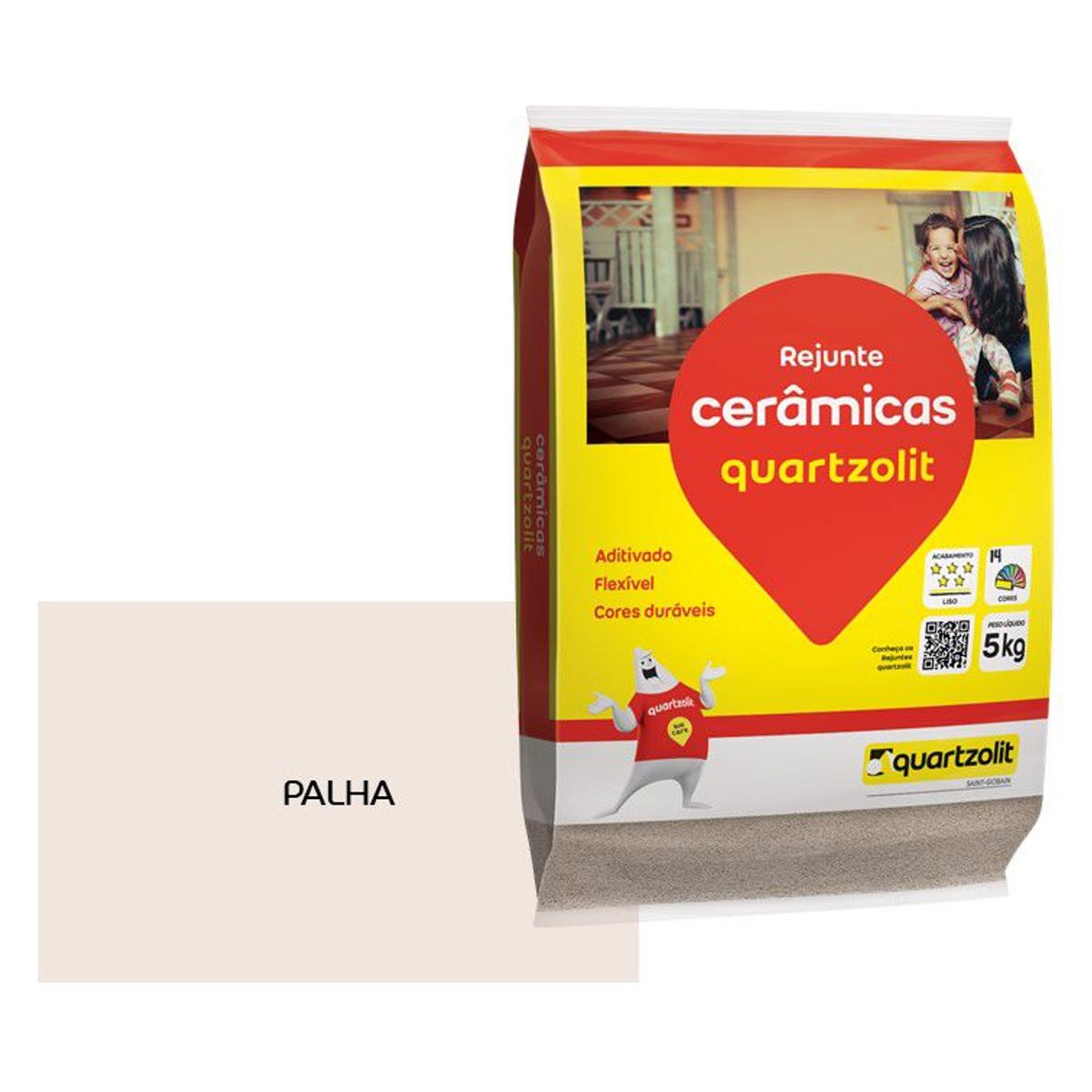 Rejunte Flexível 5Kg Palha, marca Weber Quartzolit - Foto Principal