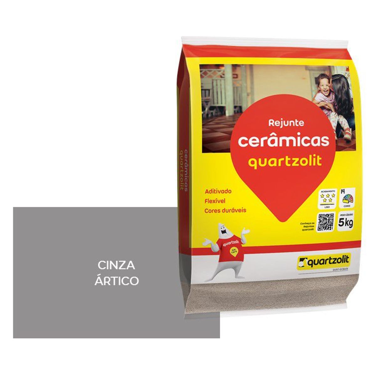 Rejunte Flexível 5Kg Cinza Ártico, marca Weber Quartzolit - Foto Principal