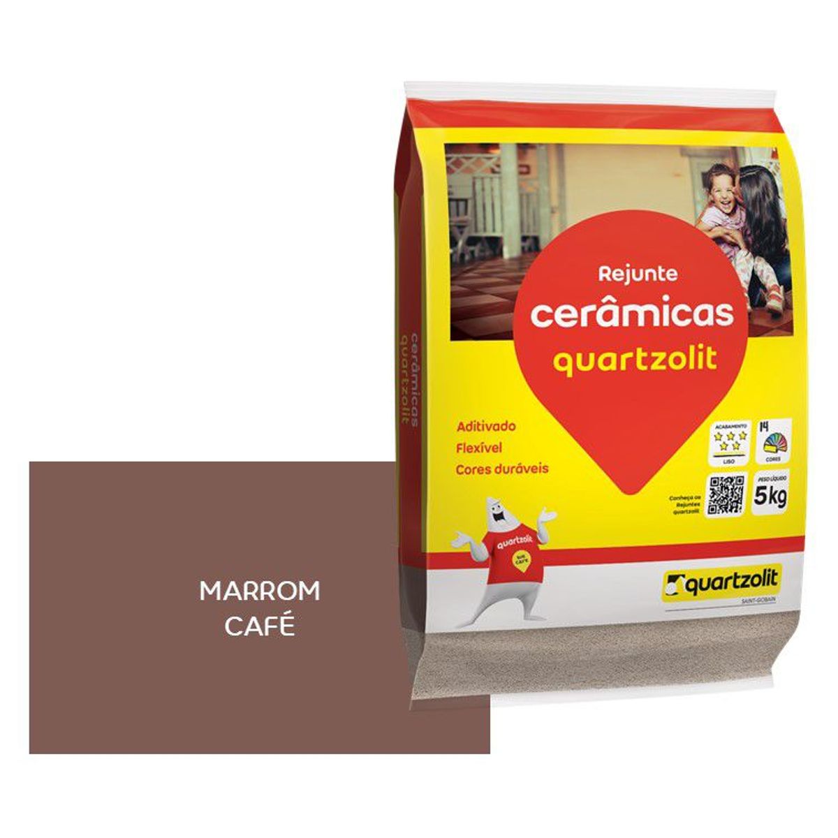 Rejunte Flexível 5Kg Marrom Café, marca Weber Quartzolit - Foto Principal