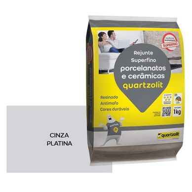 Rejunte para Porcelanato 5kg Cinza Platina