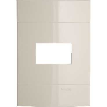 Placa Decor Marfim Saara 4X2 1 Posto