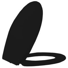 Assento Sanitário Convencional Polipropileno Preto Oval Premium Tupan