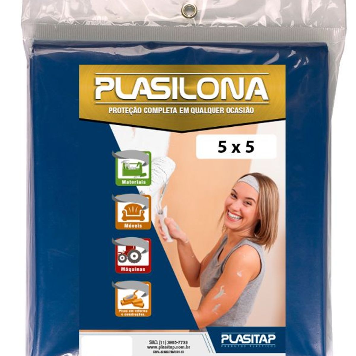 Lona Plástica 5X5, marca Plasitap - Foto Principal