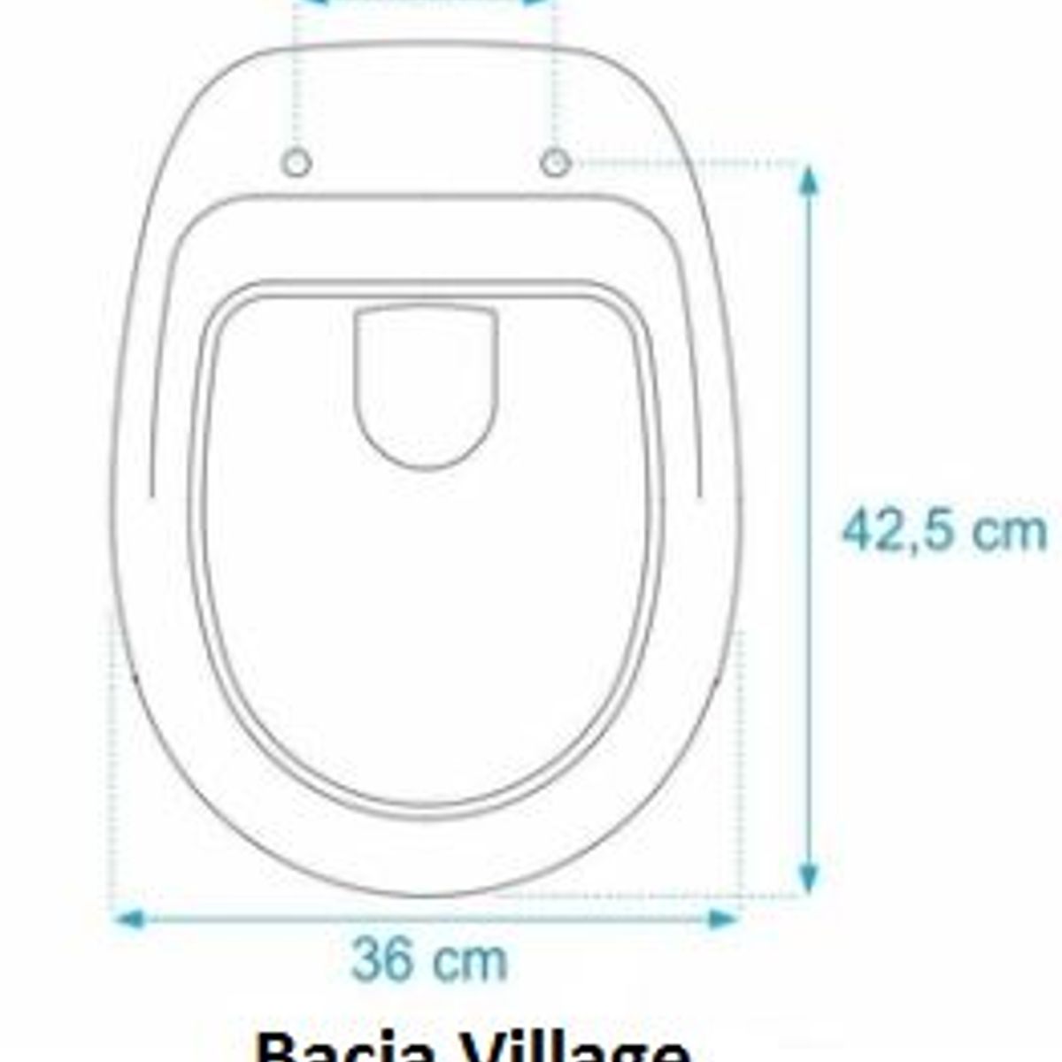 Assento Sanitário Laqueado Village Gelo, marca Tondo - Foto 2