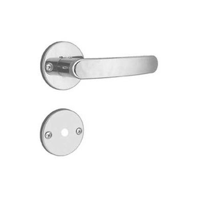 Fechadura Banheiro Inox Premium 11 Roseta Inox Polido, 40mm