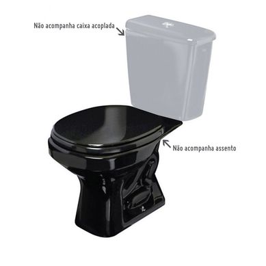 Vaso Sanitrio para Caixa Acoplada Thema Preto Incepa