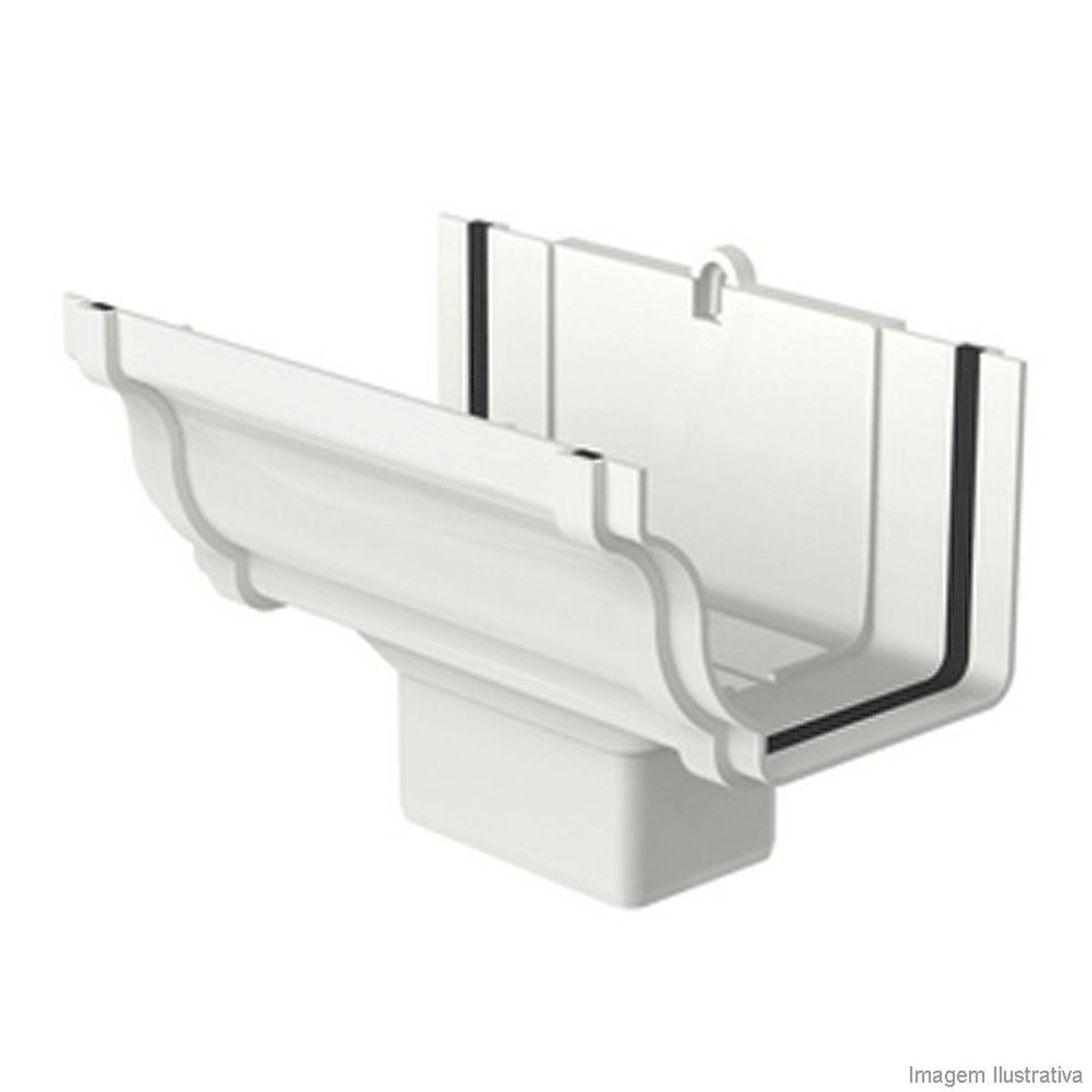 Bocal Retangular Aquapluv Style 22x13,3x14,95cm Branco, marca Tigre - Foto Principal