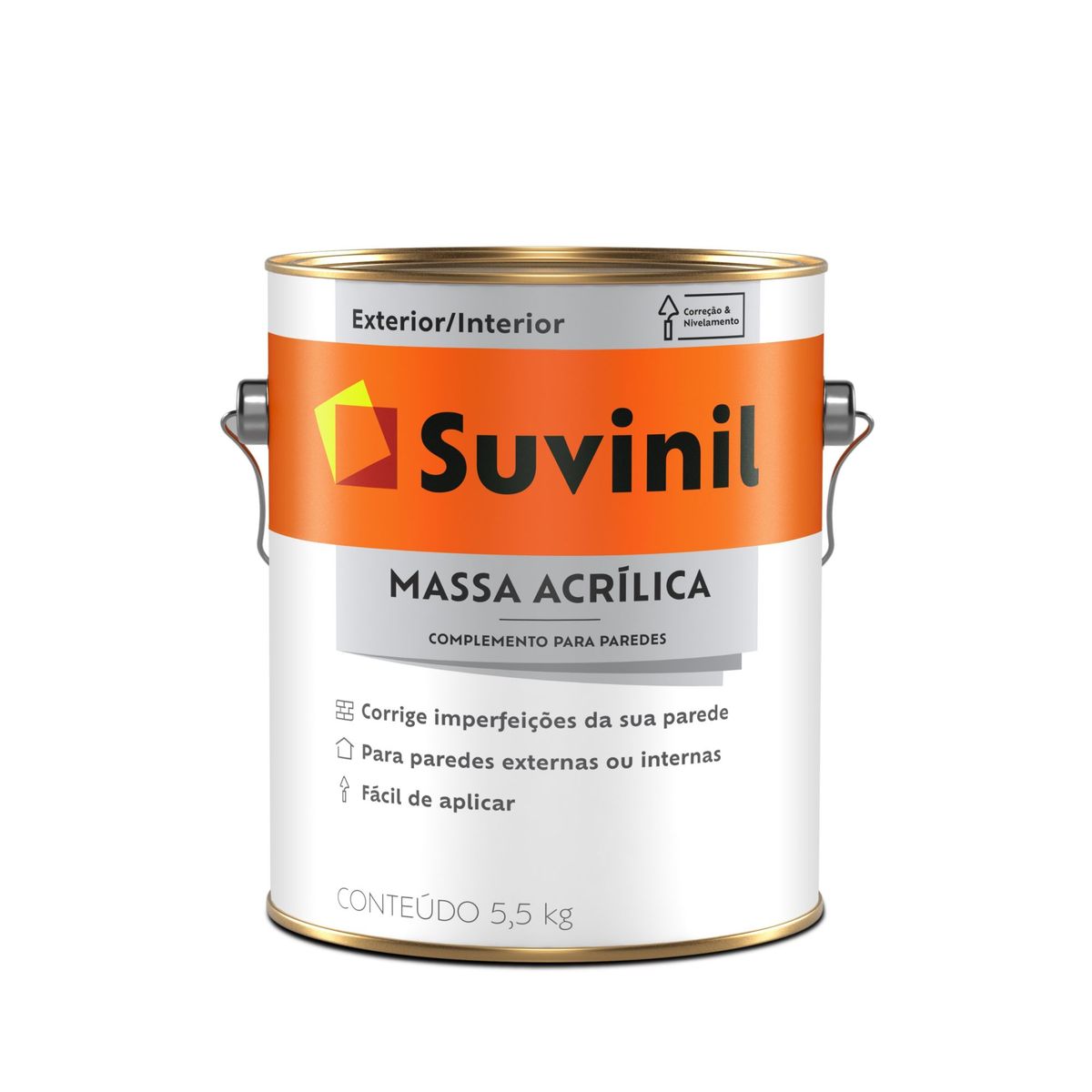 Massa Acrílica 5,5kg Suvinil, marca Suvinil - Foto Principal