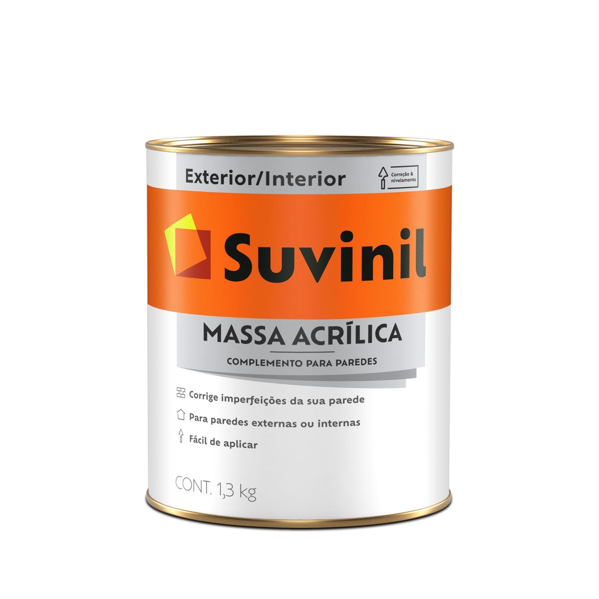 Massa Acrílica Exterior e Interior 1,3kg Suvinil, marca Suvinil - Foto 2