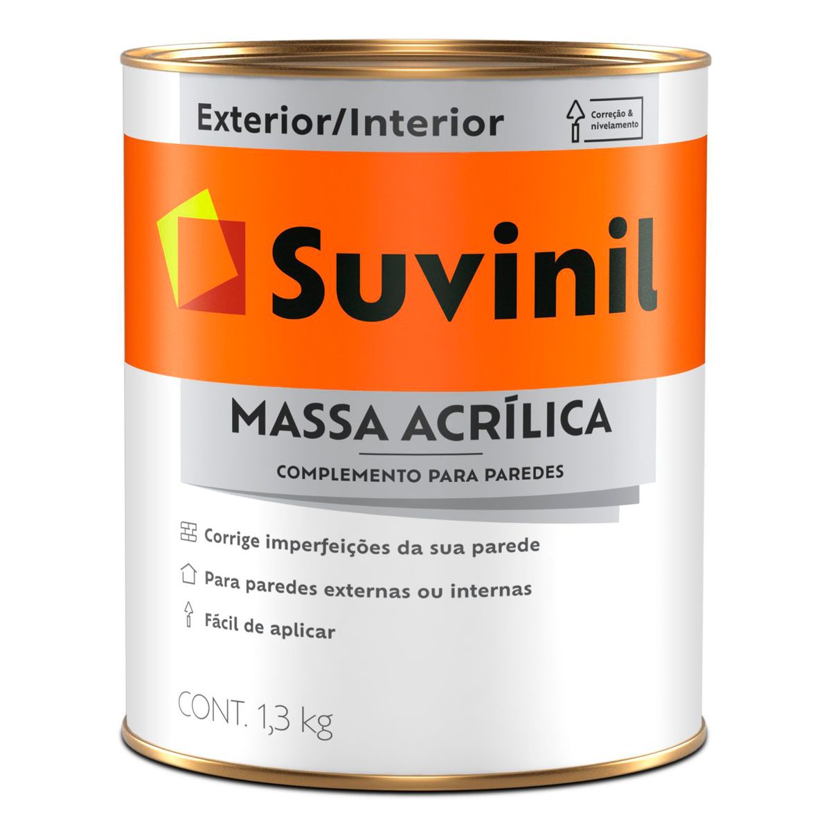 Massa Acrílica Exterior e Interior 1,3kg Suvinil, marca Suvinil - Foto Principal