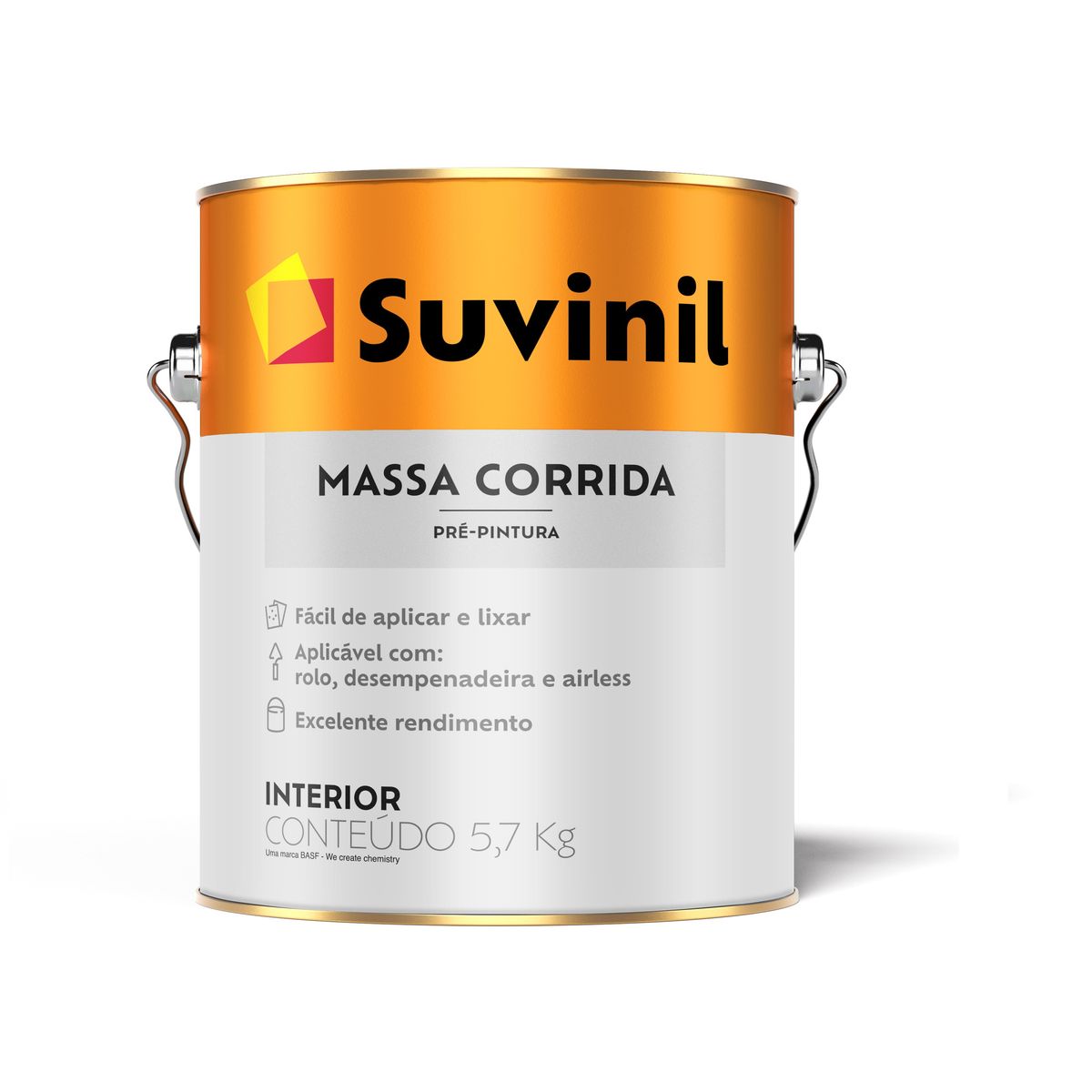 Massa Corrida 5,7Kg 3,6L, marca Suvinil - Foto Principal