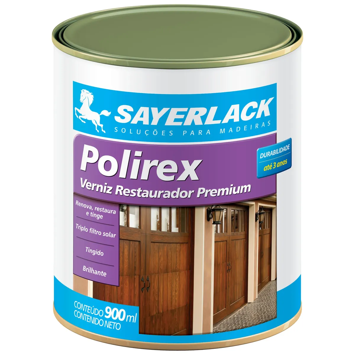 Verniz Polirex Brilhante 0,9L Mogno, marca Sayerlack - Foto Principal