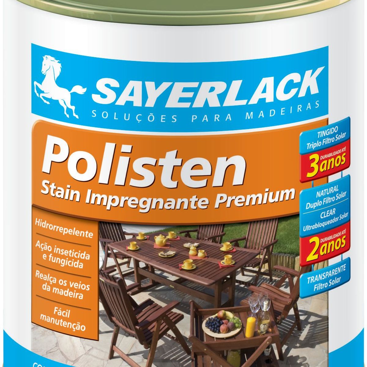 Verniz Stain Polisten 0,9L Natural Sayerlack, marca Sayerlack - Foto Principal
