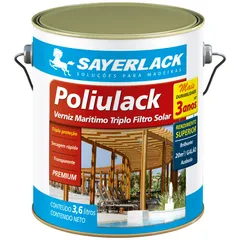 Verniz Marítimo Poliulack Brilhante 3,6L Transparente Sayerlack