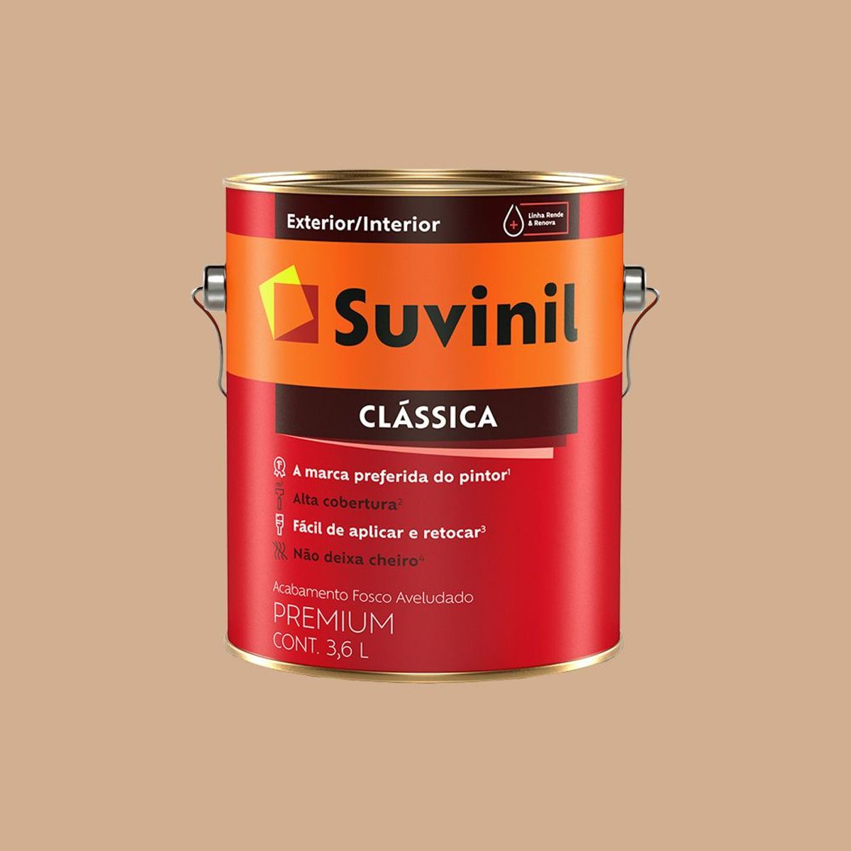Tinta para piso Camurça Fosco Exterior e Interior Clássica Premium 3,6L Suvinil, marca Suvinil - Foto Principal
